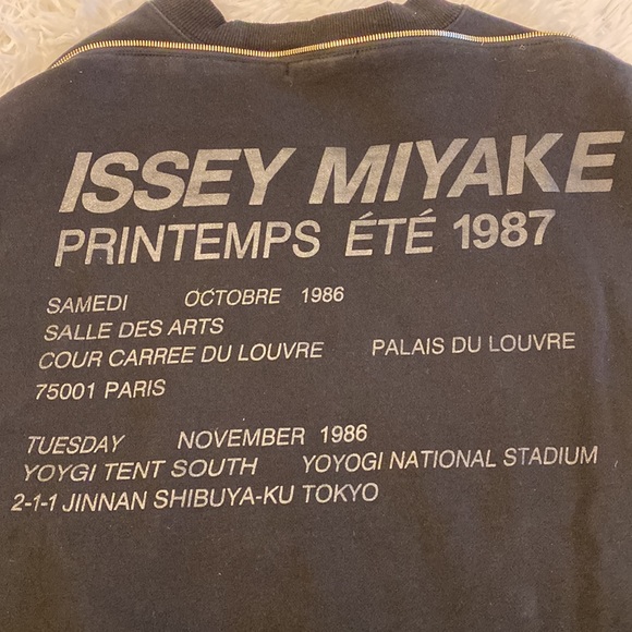 ISSEY MIYAKE | Vintage Black Printemps 1987 cotton zipper sweatshirt Men size M - Picture 8 of 9